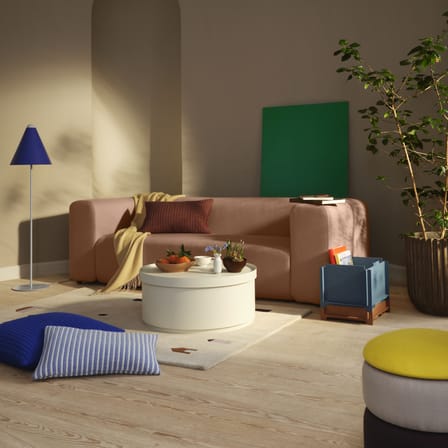 Boîte empilable Stacie bois bleu / 44 x 34 x H 28 cm - MDF - BROSTE COPENHAGEN