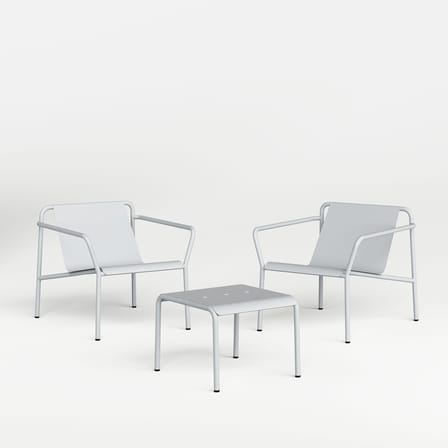 Panorama Coffee table metal grey / 50 x 50 x H 38.2 cm - TIPTOE