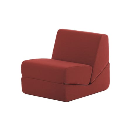 Chauffeuse convertible Galeotta tissu rouge / Fauteuil convertible - Réédition 1968 - Zanotta