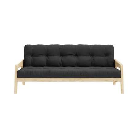 Schlafcouch Grab holz grau / L 204 cm - 3-Sitzer - KARUP