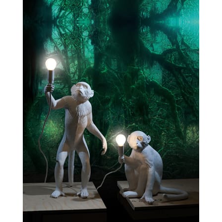 Lampe de table Monkey Sitting plastique blanc / Indoor - H 32 cm - Seletti