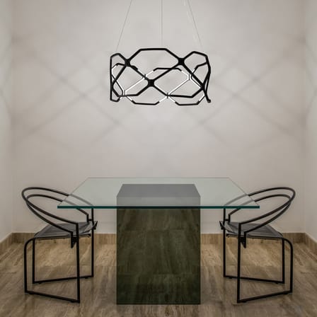 Titia Minor LED Pendant plastic material black / Ø 70 x H 31 cm - Nemo