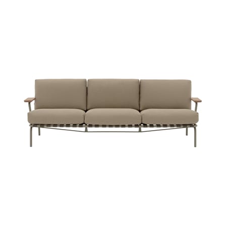 Divano da giardino a 3 posti Settle tessuto beige / L 218,5 cm - Muuto