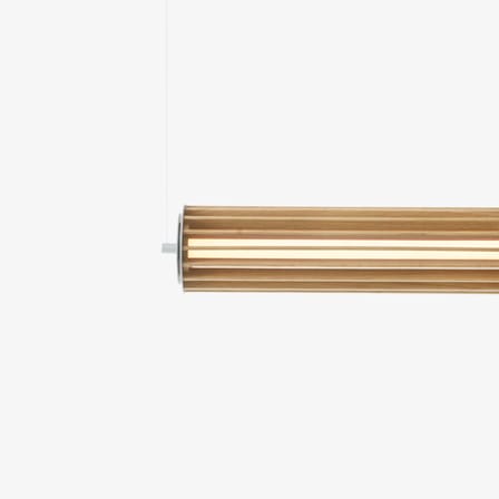 Suspension Numbra TY1 LED bois / L 122 cm - Position horizontale ou verticale - &tradition