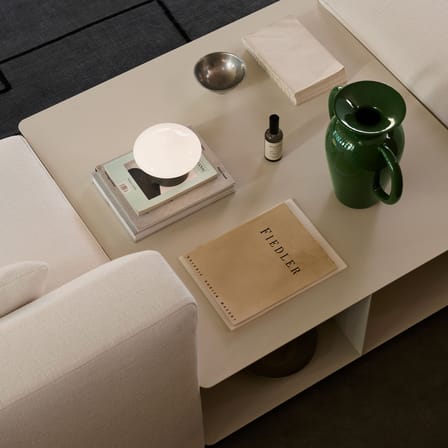 Table basse Develius EV3 métal blanc / 89 x 89 cm - &tradition