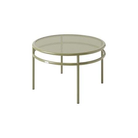 Table basse T37 Tressée métal vert jonc / Ø 80 x H 50 cm - Plateau tressé - Tolix