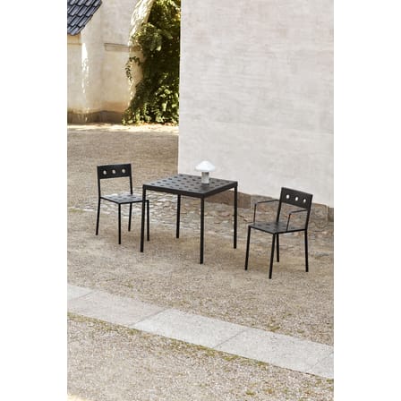 Table carrée Balcony métal rouge / 75 x 76 cm - Bouroullec, 2022 - Hay