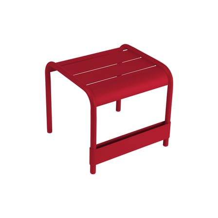 Table d'appoint Luxembourg métal rouge / Repose-pieds - 44 x 42 cm - Fermob
