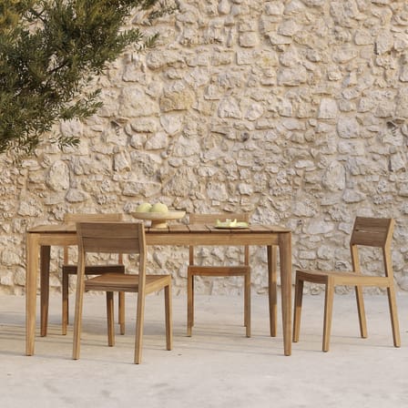 Table rectangulaire Bok OUTDOOR bois naturel / 162 x 80 cm - 6 personnes - Ethnicraft
