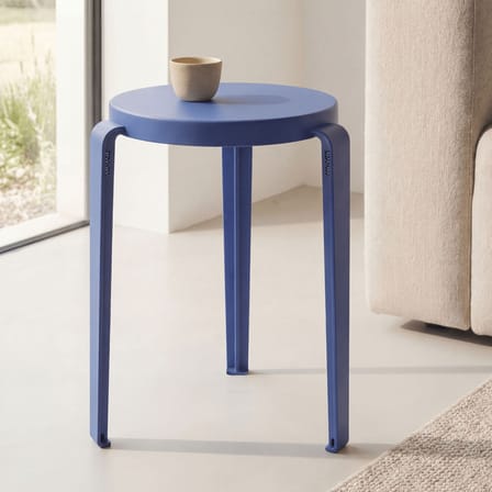 Tabouret empilable Lou Chroma bois bleu / Bois éco-certifié - TIPTOE