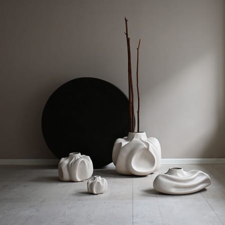Vase Wabi Fat céramique blanc / 57 x 40 x H 23 cm - 101 COPENHAGEN