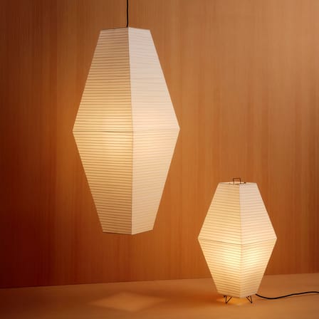 Abat-jour Paper Shade Prism papier blanc / Ø 40 x H 110 cm - Hay