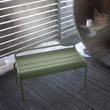 Banc empilable Luxembourg métal vert / Compact - 2 places / L 90 cm - Fermob