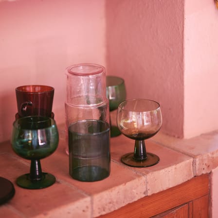Bicchiere Tube vetro rosa / 25 cl - HK LIVING