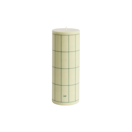 Column Block candle wax green / Ø 9 x H 25 cm - Hay