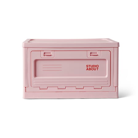 Boîte Box Large plastique rose / 50 x 35,5 x H 29 cm - Empilable - STUDIO ABOUT