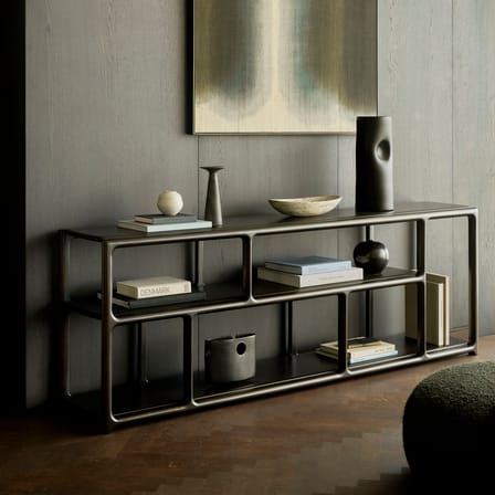 Niedriges Regal Eda holz braun / B 211 cm x H 72 cm - Ethnicraft