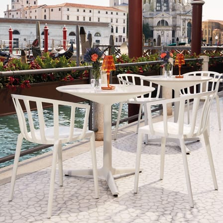 Fauteuil empilable Venice plastique blanc - Kartell