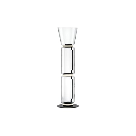 Lampadaire Noctambule Cône 2 verre transparent / LED - H 144 cm - Flos