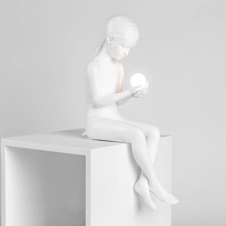 Lampe de table Inner Glow Mini Girl / 23,2 x 13,5 x H 49,5 cm - Seletti
