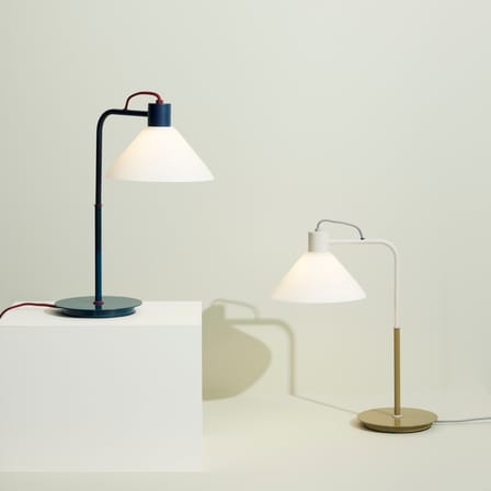 Lampe de table Spot verre bleu - HÜBSCH