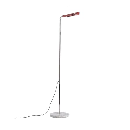 Stehleuchte Mezzaluna LED metall rot / Bruno Gecchelin, 1975 - Orientierbar - DCW éditions