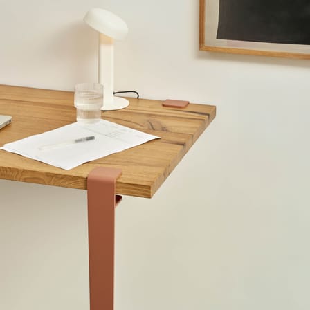 Pied  métal marron avec fixation étau / By Heju - H 75 cm / Pour créer table & bureau - TIPTOE