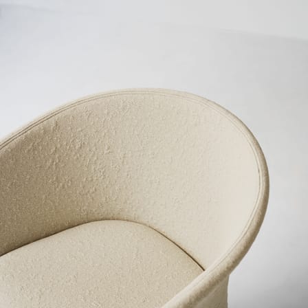 Poltrona imbottita Knit tessuto beige - Normann Copenhagen