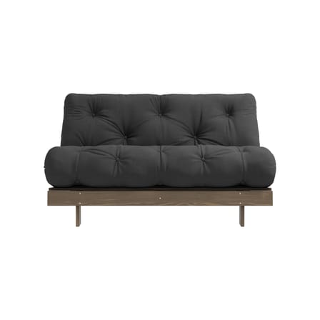Schlafcouch Roots holz grau / B 140 cm - 3 Positionen / Struktur Braun - KARUP