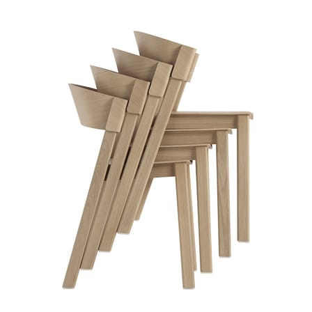Sedia impilabile Cover legno naturale / legno - Muuto
