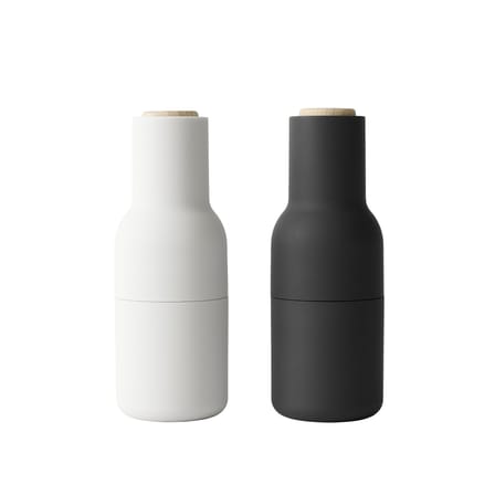 Set macina sale e pepe Bottle materiale plastico bianco nero / Set di 2 - Silicone soft touch - Audo Copenhagen