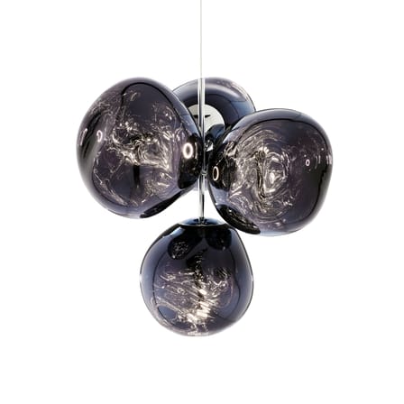 Sospensione Melt Chandelier materiale plastico grigio / Small - LED / Ø 98 x H 103 cm - Tom Dixon