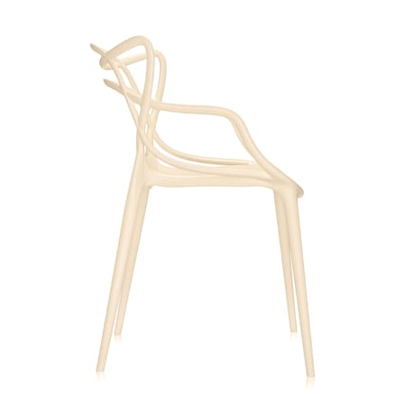 Masters Stacking chair plastic material beige / Exclusive limited editions - Kartell