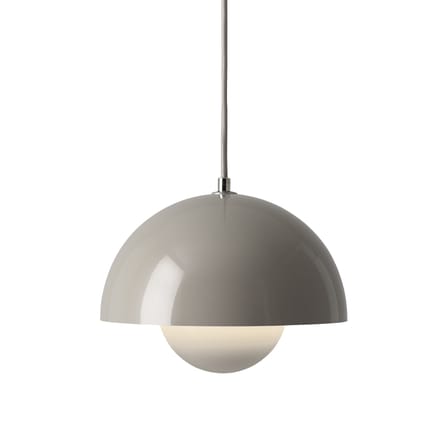Suspension FlowerPot VP1 métal gris / Ø 23 cm - By Verner Panton, 1969 - &tradition