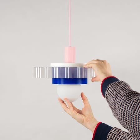 Suspension Gigi n°3 / Ø 28 x H 14,5 cm - Plastique recyclé / Fabriqué en France - Warren & Laetitia