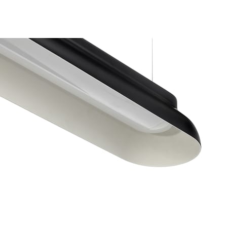 Suspension PC Linear métal noir / LED - L 120 cm - Hay