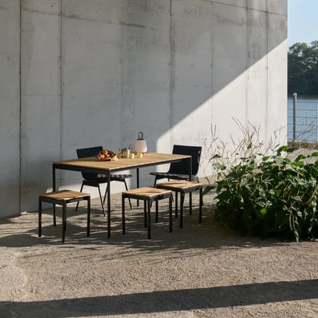 Table d'appoint Ville AV47 bois naturel / 40 x 39,5 cm x H 46 cm - &tradition