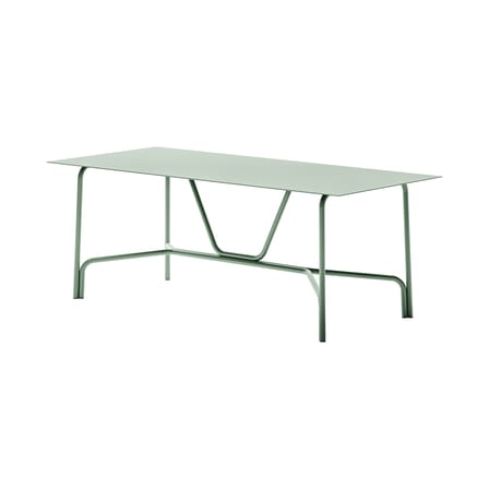 Table rectangulaire Salo métal vert / 203 x 90 cm - Unopiu