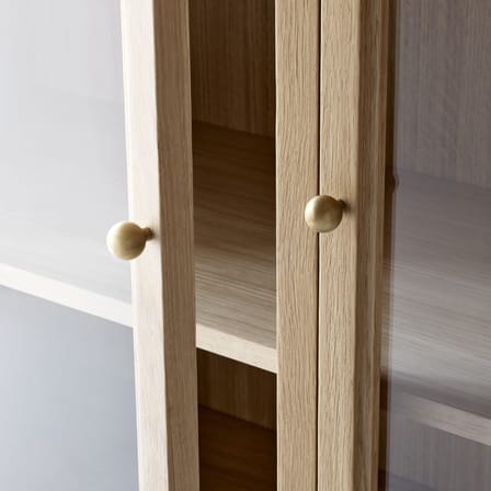 Vaisselier Trace Double SC88 bois naturel / L 120 x H 192 cm - &tradition