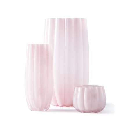 Vase Melon Medium verre rose / Ø 13 x H 27 cm - POLSPOTTEN