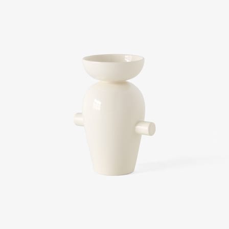 Vase Momento JH40 céramique blanc / Jaime Hayon - L 19,3 x H 28,8 cm - &tradition