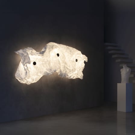 Applique Maap 3 / 320 x 155 cm - Mur lumineux modelable en Tyvek - Flos