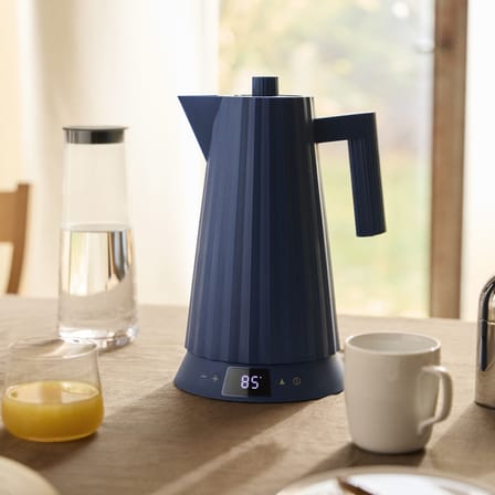 Bouilloire électrique Plissé plastique bleu / 1,7 L - Contrôle de la température - Alessi