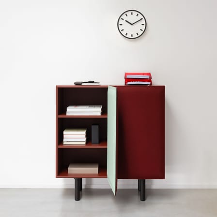 Buffet Tacito rouge / L 100 x H 107 cm - Portes en feutre - Magis