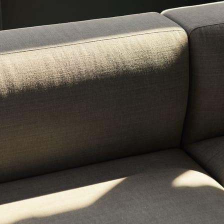 Canapé d'angle Develius E tissu gris / 4 places - L 309 cm / Dormeuse gauche - &tradition