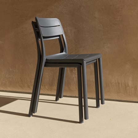 Chaise empilable Cassia Bistrot bleu - NARDI