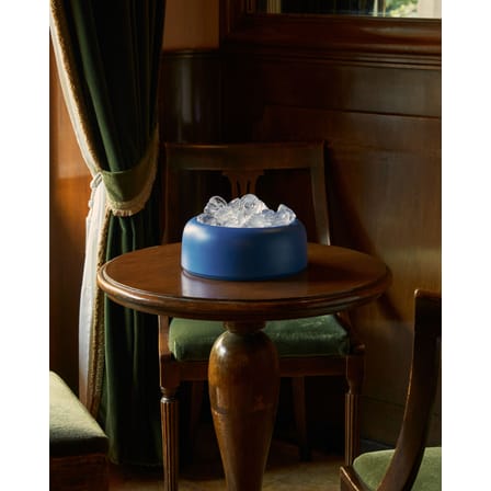 Coupe Omar 01 céramique bleu / Small - Ø 23,5 x H 9,5 cm / Fait main - raawii