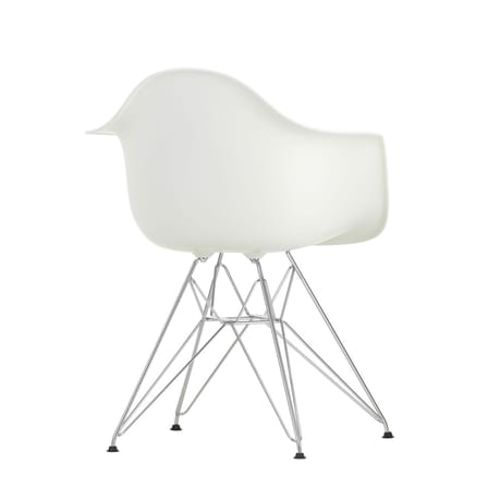 Fauteuil DAR - Eames Plastic Armchair plastique blanc / (1950) - Pieds chromés - Vitra