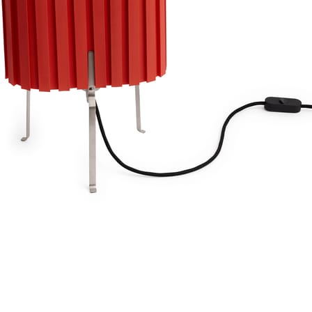 Lampe de table Canelé tissu rouge - Hay