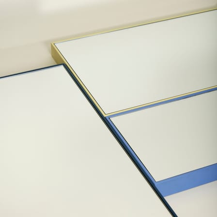 Miroir mural Shine Medium métal jaune / 32 x 55 cm / Seconde vie - HÜBSCH